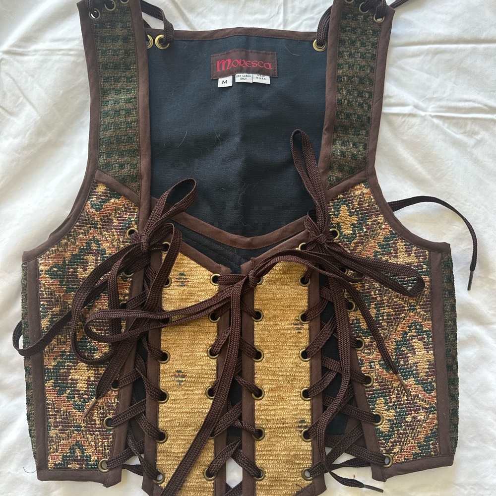 Moresca Steel Boned Brocade Bodice, Medium